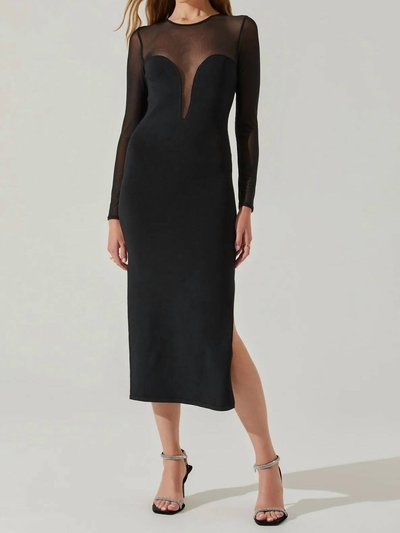 ASTR the Label Leona Mesh Midi Sweater Dress In Black product