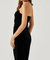 Meghan Velvet Midi Dress In Black