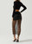 Mini Mesh Overlay Skirt In Black