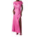 Monroe Satin Off Shoulder Maxi Dress - Pink