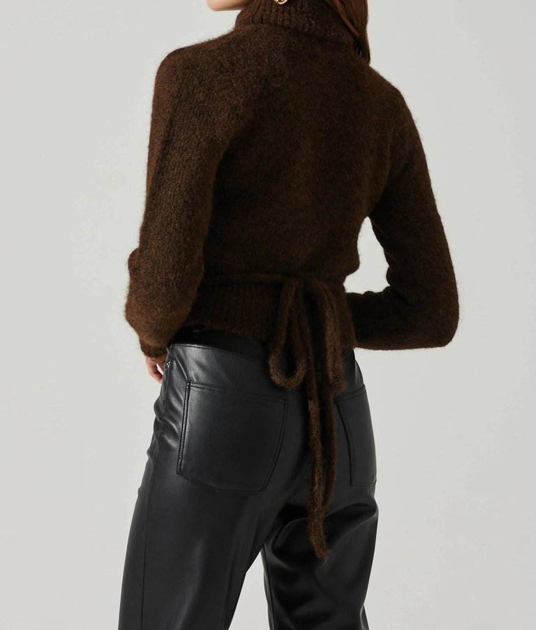 Natasha Wrap Turtleneck Sweater