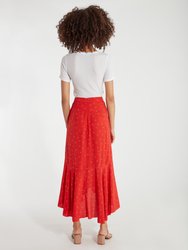 Nova Ruffle Midi Skirt