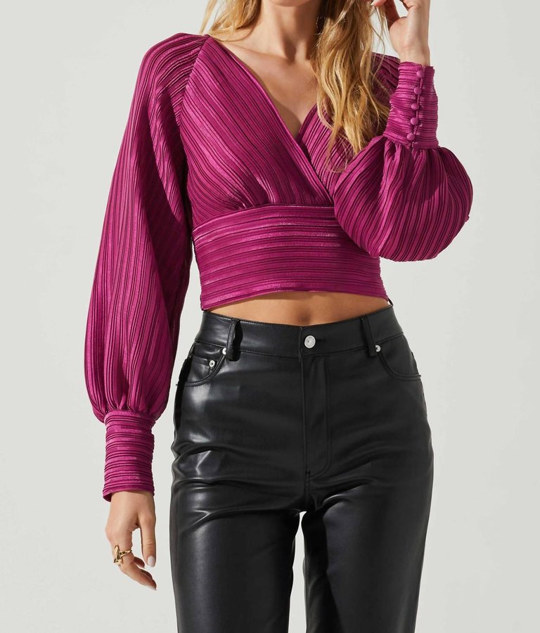 Pernilla Pleated Top - Pink