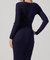 Riya Midi Sweater Dress In Blue
