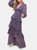 Romance Me Balloon Sleeve Maxi Dress  - Navy Floral