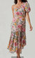Santorini One Shoulder Dress - Taupe Fuchsia