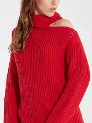 Sepulveda Cold Shoulder Turtleneck Sweater 