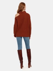 Sepulveda Cold Shoulder Turtleneck Sweater