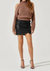 Tori Cold Shoulder Sweater - Rust Multi