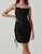 Trista Satin Mini Dress - Black