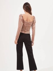 Vanya Velvet Ruched Top