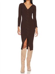 Vesper Knit Dress - Dark Brown