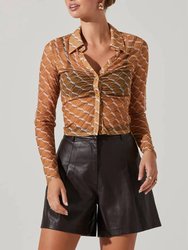 Wilma Faux Leather Shorts - Dark Brown