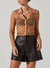 Wilma Faux Leather Shorts - Dark Brown