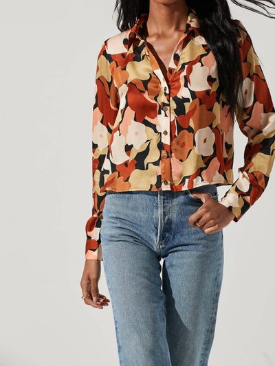 ASTR the Label Yesenia Abstract Print Long Sleeve Top product