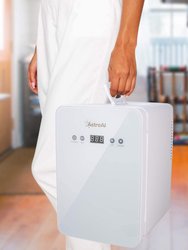 AstroAI Mini Fridge 6 Liter/8 Can Skincare Fridge for Bedroom AC/12V DC Thermoelectric Portable (White)