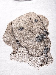 Hot Fix Rhinestone with Lurex Sweater - Dog