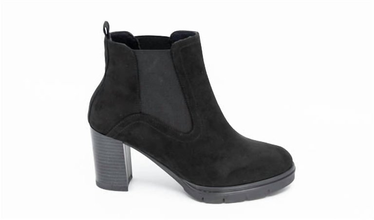 Women's Ruby Heeled Ankle Boot - Black