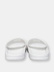 Women's Big Logo TechLoom Slide Metallic Pearl / White