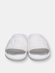 Women's Big Logo TechLoom Slide Metallic Pearl / White