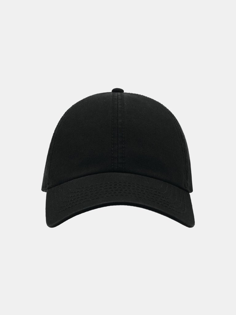 Action 6 Panel Chino Baseball Cap (Pack of 2) - Black - Black