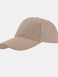 Atlantis Liberty Six Buckle Brushed Cotton 6 Panel Cap (Khaki) - Khaki