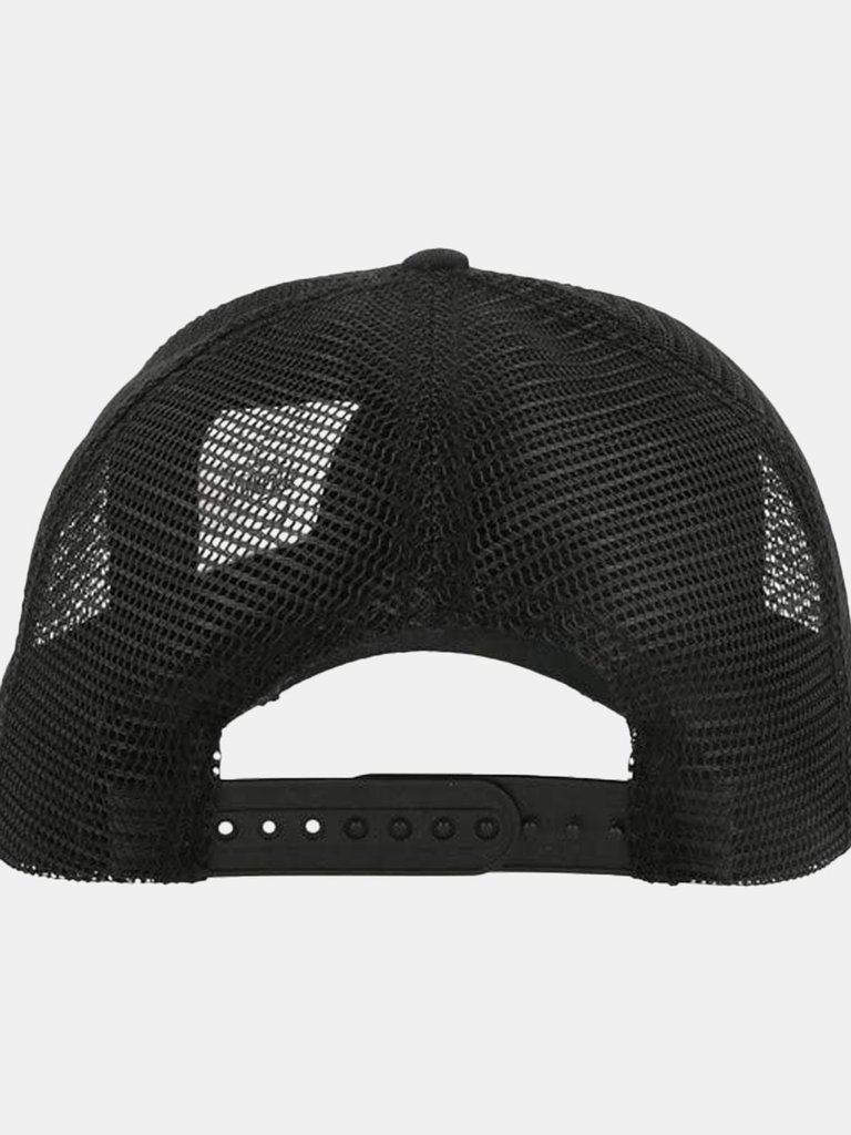 Atlantis Rapper Destroyed 5 Panel Weathered Trucker Cap (Pack of 2) (Black/Black)