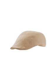 Atlantis Swing Brushed Cotton Flat Cap (Khaki) - Khaki