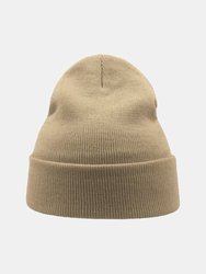 Atlantis Wind Double Skin Beanie With Turn Up (Beige)