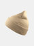 Atlantis Wind Double Skin Beanie With Turn Up (Beige) - Beige