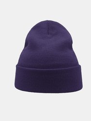 Atlantis Wind Double Skin Beanie With Turn Up (Purple)