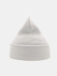 Atlantis Wind Double Skin Beanie With Turn Up (White)