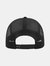 Rapper Cotton 5 Panel Trucker Cap - Black/Black