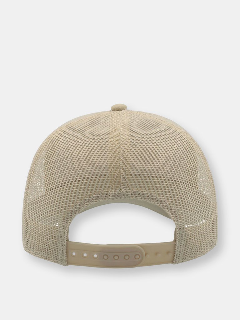 Rapper Faux Suede 5 Panel Trucker Cap - Beige