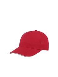 Start 5 Sandwich 5 Panel  Cap (Pack of 2)  - Red - Red