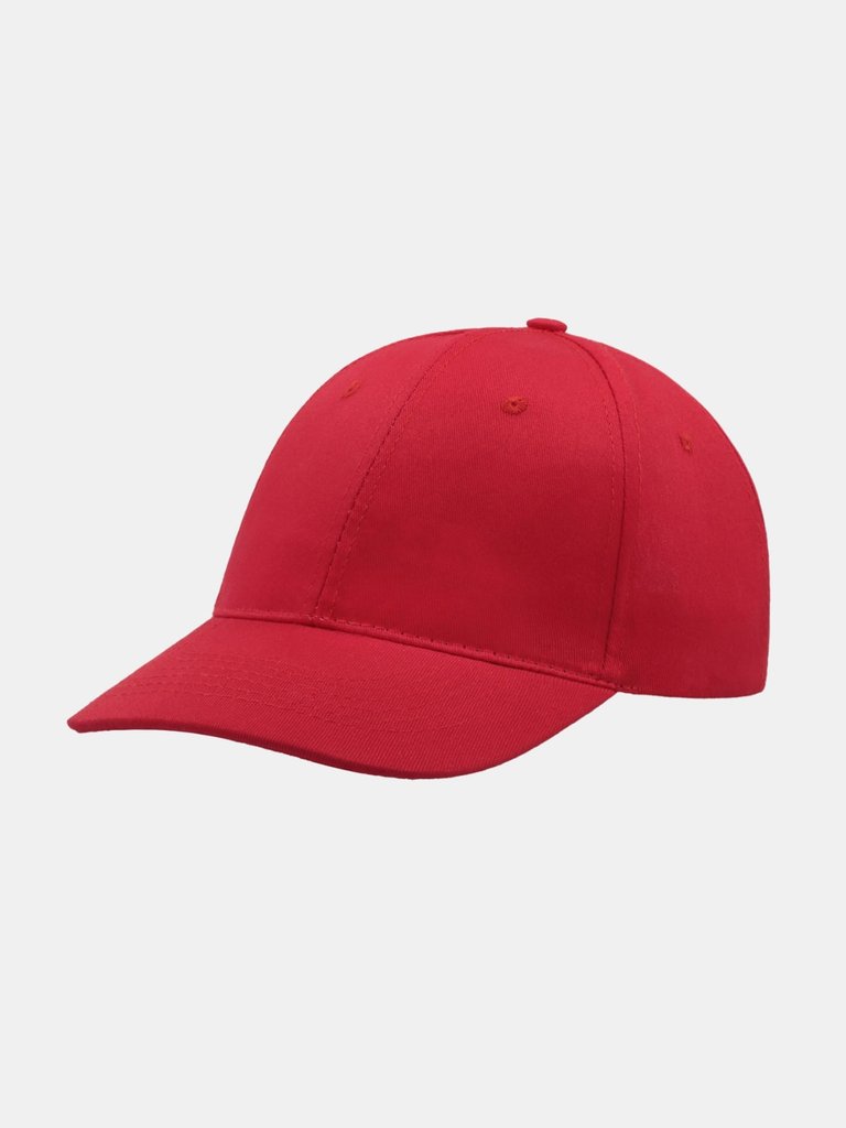 Start 6 Panel Baseball Cap - Red - Red