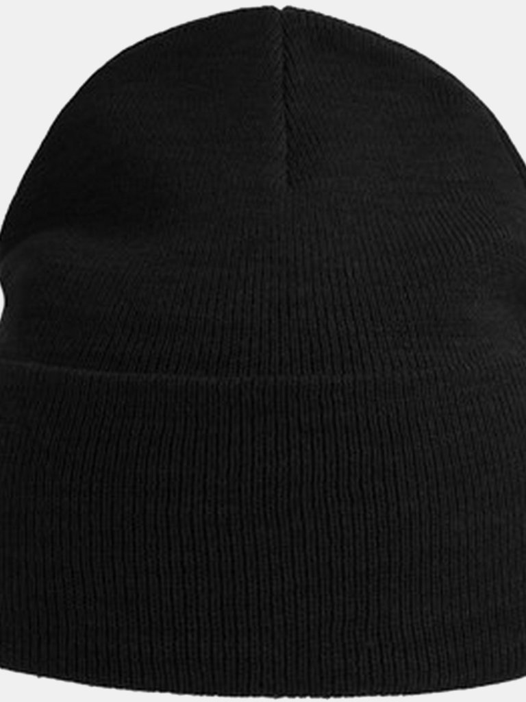 Unisex Adult Pure Recycled Beanie - Black - Black