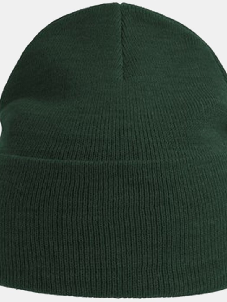 Unisex Adult Pure Recycled Beanie - Bottle Green - Bottle Green