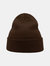 Wind Double Skin Beanie With Turn Up (Brown)