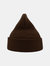 Wind Double Skin Beanie With Turn Up (Brown)