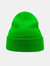 Wind Double Skin Beanie With Turn Up - Safety Green