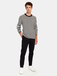 Cashmere Stripe Crewneck Sweater