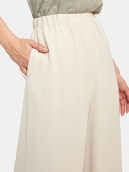 Crepe Wide Leg Pull-On Pant