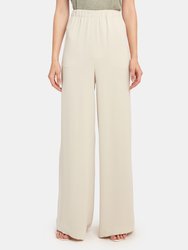 Crepe Wide Leg Pull-On Pant