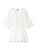 Crinkle Cotton V-Neck Long Sleeve Dress