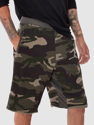 French Terry Camo Pull On Short - Jungle Camo