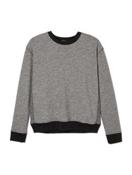 French Terry Rib Panel Crewneck Sweatshirt