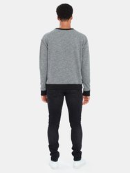 French Terry Rib Panel Crewneck Sweatshirt