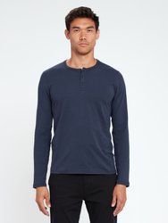 Long Sleeve Destroyed Wash Henley