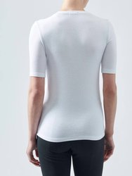 Modal Rib Short Sleeve Crew Neck Tee